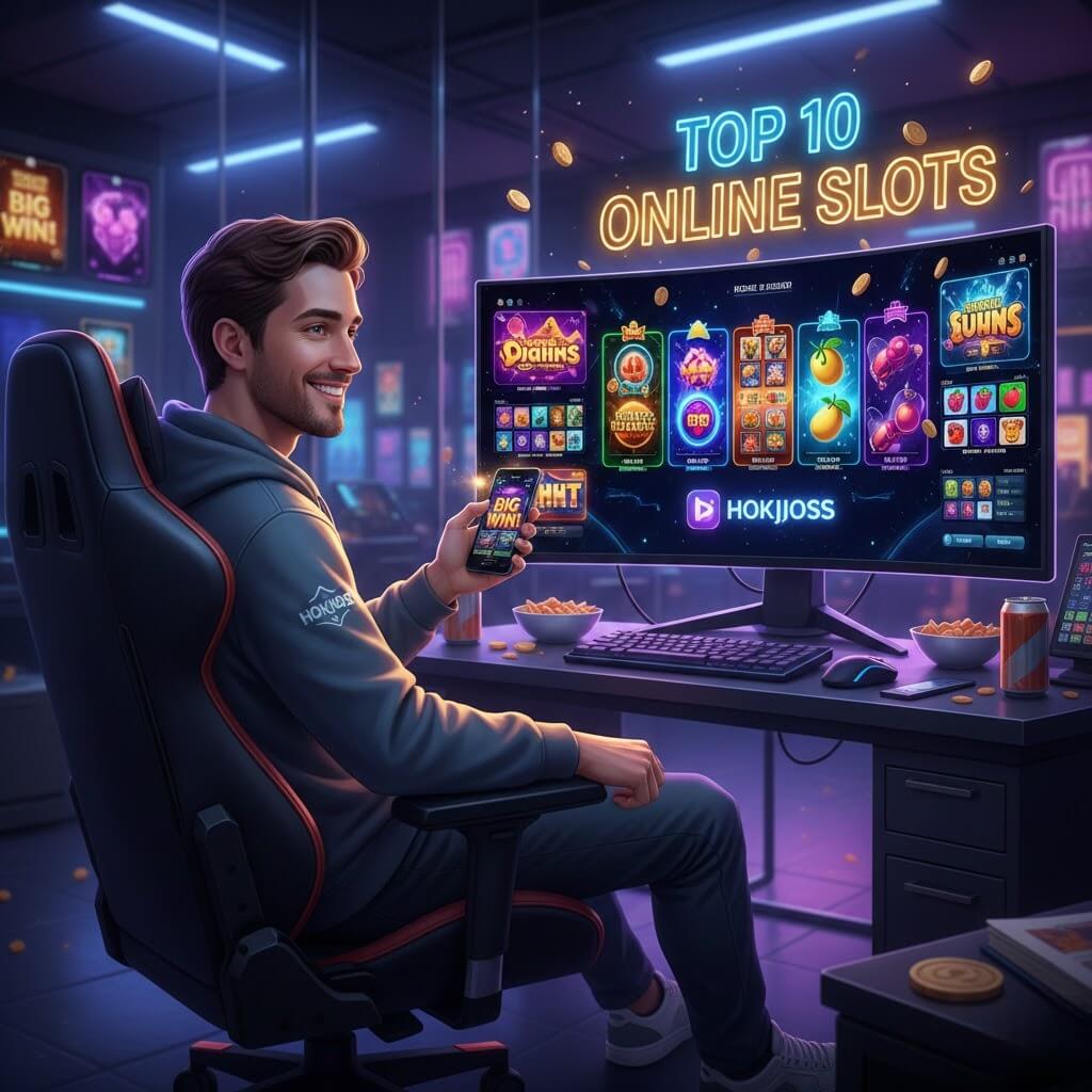 Pemain menikmati 10 slot paling menguntungkan di Hokijoss 2026 di PC dan smartphone