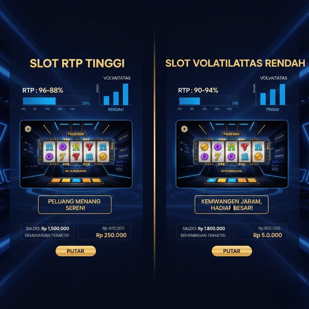 Perbandingan slot RTP tinggi dan volatilitas rendah untuk strategi bermain